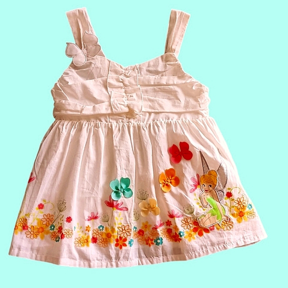 - ***TINKERBELL ❤️*** GIRLS TOP/DRESS W/ATTACHED DAINTY FLOWERS